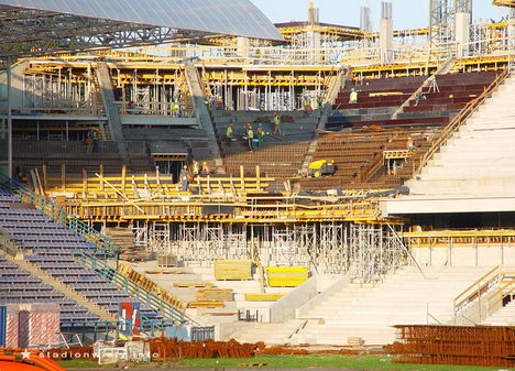 postęp prac w narożniku północno-wschodnim