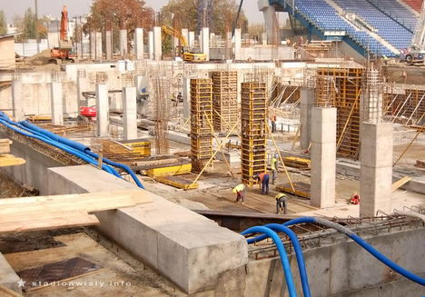 konstrukcja podziemnej części  trybuny