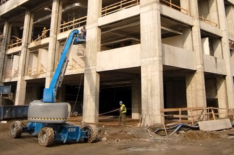 naroże bryły stadionu