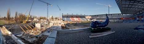 Panorama z tarasu pawilonu medialnego