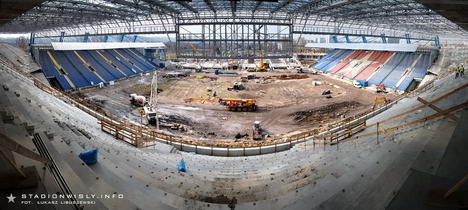 Widok z podestu dla kamer telewizyjnych