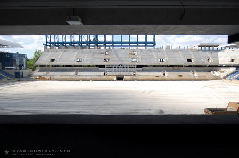 Widok z wyższej lini foteli VIP